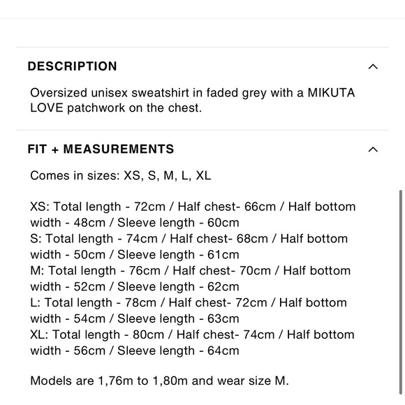 MIKUTA oversized grey black faded distressed sweatshirt - Picture 9 of 15